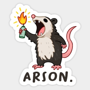 Arson Possum Sticker